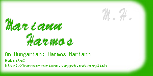mariann harmos business card